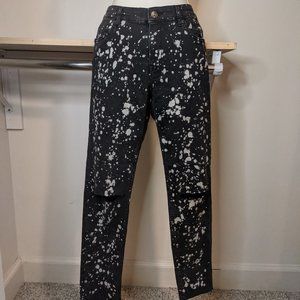 H&M Divided Black and White Splatter Print Jeans